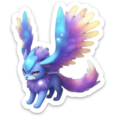 Shiny Fluffy Anthro Sona Nebula Fakemon sticker
