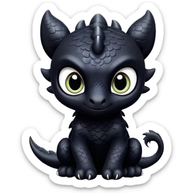 Night Fury making sweet eyes sticker