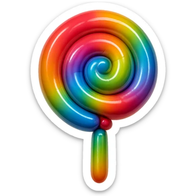 lollipop, balloon style sticker