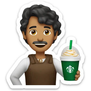 Mexican getting Starbucks  sticker