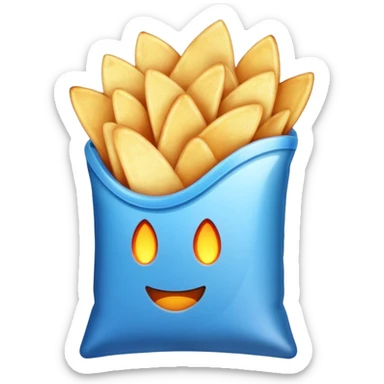 Chips blue names fire sticker