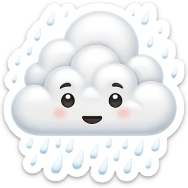 clouds with a lot of snow and thunder sticker