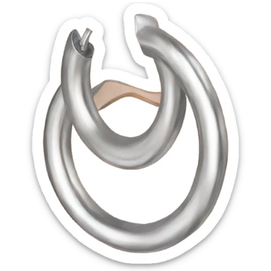 silver chunky hoop earrings sticker
