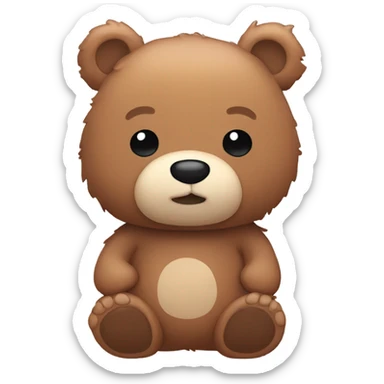 whole body of bear in jellycat style sticker