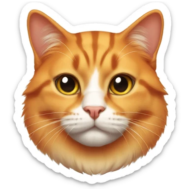 a buff orange cat sticker