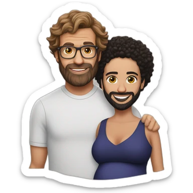 mo Salah and pregnant jurgen klopp sticker