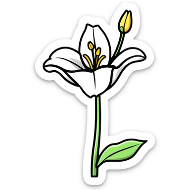 lily flower sticker