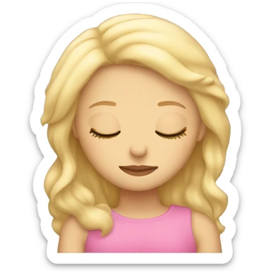 blonde girl sleeping  sticker