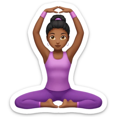 Black girl stretching down sticker