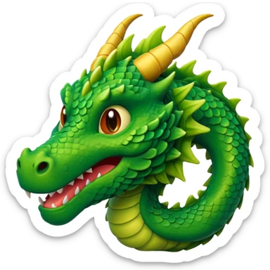 D shaped dragan emoj sticker