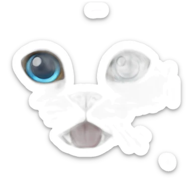 white persian cat blue eyes sticker