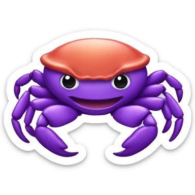 a purple crab sticker