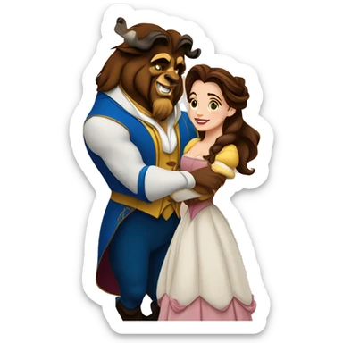 beauty and the beast belle sticker