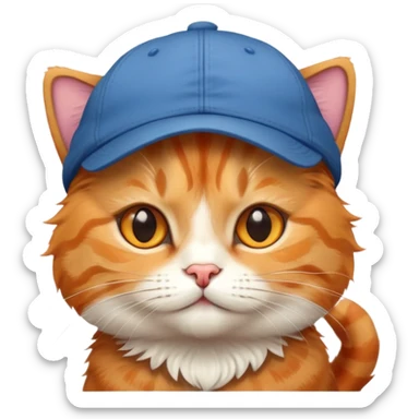 cat with cap sticker