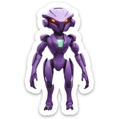 a Genesect-Raptor-Fakémon—hybrid with a futuristic visor-helmet full body sticker