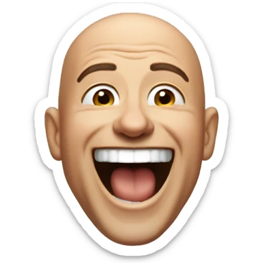 jeff bezos laughing and cheering half body sticker