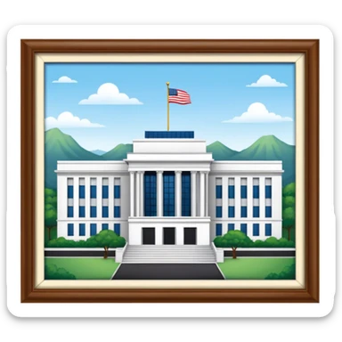 US Embassy building png.  looks realistic sticker