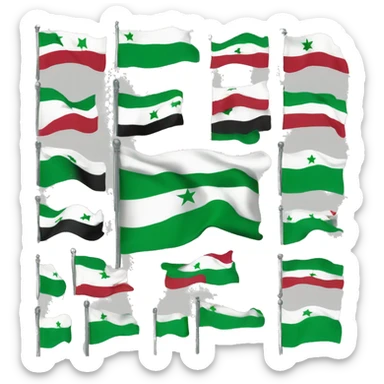 Syria green flag  sticker