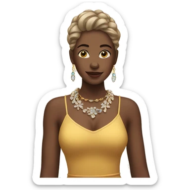 girl with jewelry outdoors sticker