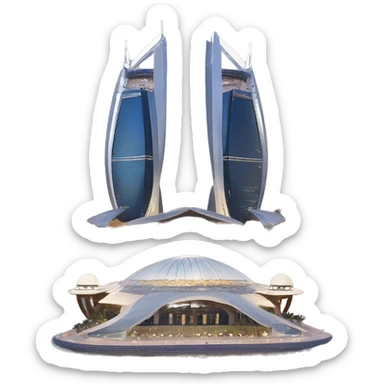 Abudhabi etihad towers sticker