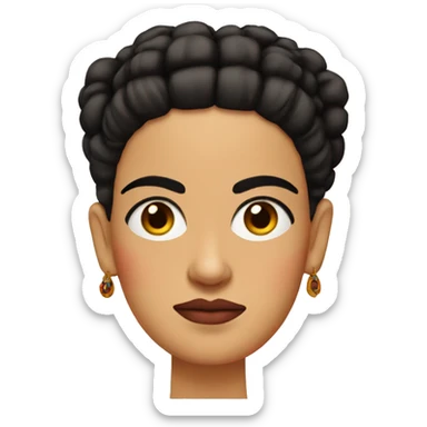 Frida Khalo with unibrow sticker