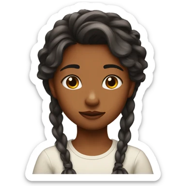 girl with copper heir emotions sticker