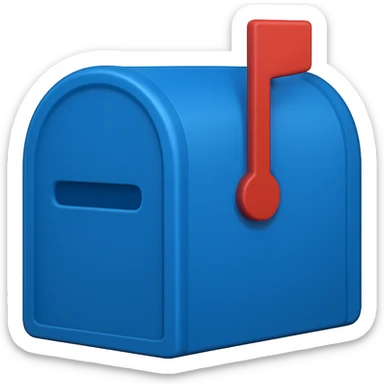 blue mailbox emoji sticker
