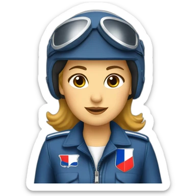 Femme Pilote patrouille de france sticker
