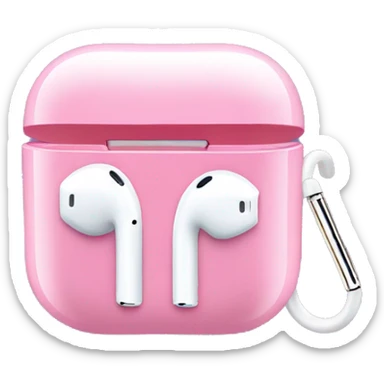apple air pods with  ligpink bow sticker