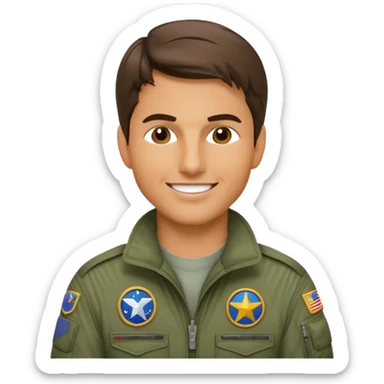 tom cruise in top gun sticker