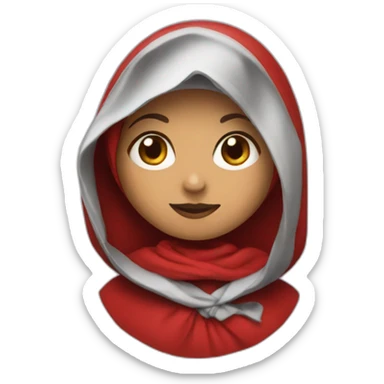 little red riding hood wearing a hijab sticker
