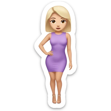 Tight short bodycon dress sticker