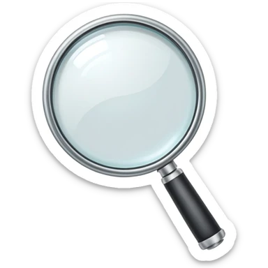 Sinple magnifying glass sticker