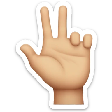 A hand with a single really fat finger sticker