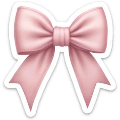Light pink bow sticker