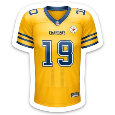 yellow football chargers jersey sticker