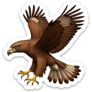 a flying hawk sticker