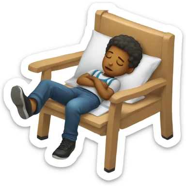 Kid falling asleep in school sticker