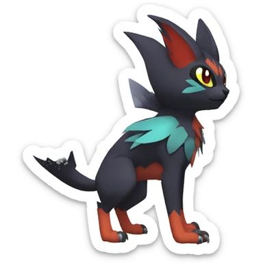 Noivern-Litten-Zorua-Fakemon-hybrid full body sticker