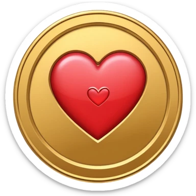 vilet coin with heart sticker