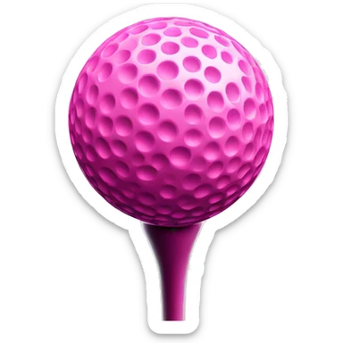 Pink golf ball  sticker