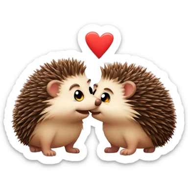 Two hedgehog in love sticker