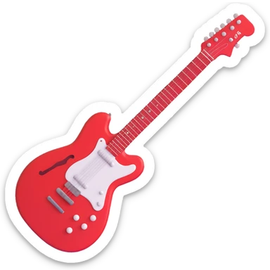red guitar sticker