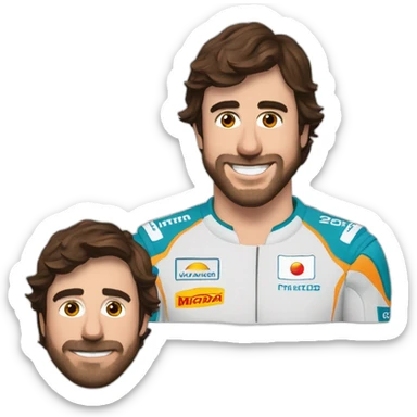 Fernando Alonso con cara de sorpresa sticker