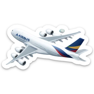 Winking airbus a380 sticker