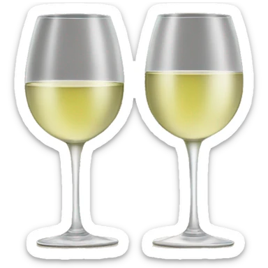 White wine glasses  sticker