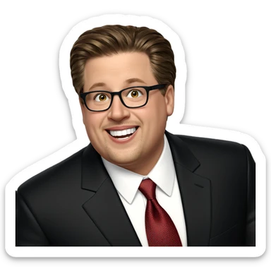 smiling boy in formal attire sticker