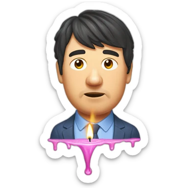 Graham Linehan candle melting sticker