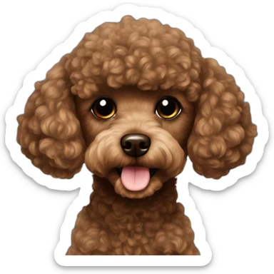 Dark brown toy poodle taylor swift costume sticker