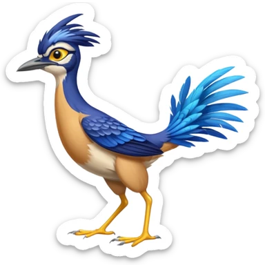 Road runner bird meme running sticker